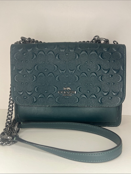 Coach Handbags - Coach Klare Dark/Forrest Green Embossed Signature Crossbody